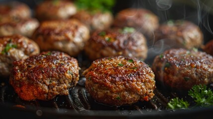 Delicious Frikadeller Cooking in Denmark Style