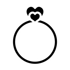 Wedding Rings Vector Design Icon Style