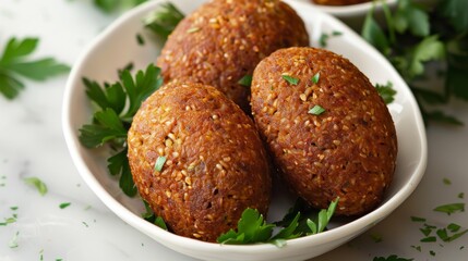 Delicious Kibbeh on a Clean Background
