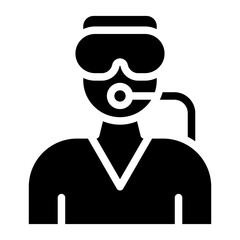 Diver Vector Design Icon Style