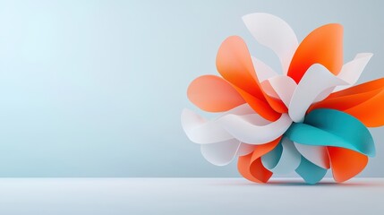 Abstract shapes merging to symbolize the unity in strategic planning