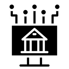 Digital Museum Vector Design Icon Style