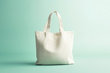 Mockup of blank tote bag for groceries and shopping