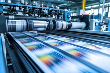 Label printing machine with wide format of paper rolls