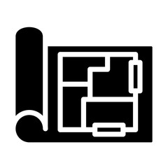 Architectural Plans Vector Design Icon Style
