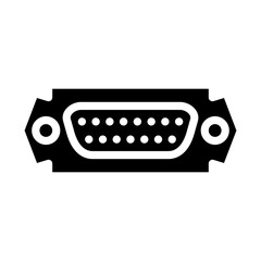 D-sub Connector Vector Design Icon Style