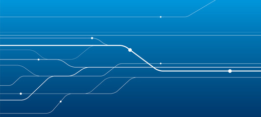 Railway transport. Railroad group outline illustration for your project. White lines image on blue background. Vector design art