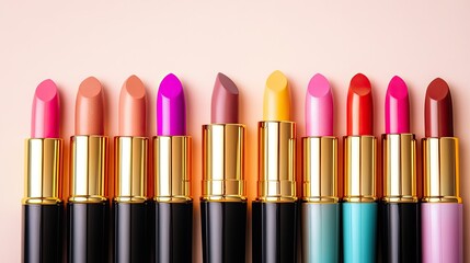 Obraz premium Vibrant Lipsticks in Various Shades for Makeup Lovers