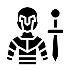Warrior Vector Design Icon Style