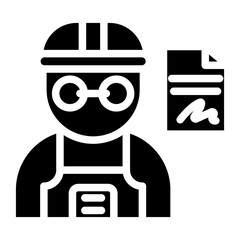 Contract Craftsman Vector Design Icon Style