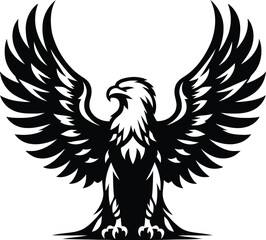 Eagle Bird silhouette vector art by illustration