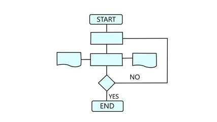 Block diagram, analysis scheme, logic, algorithm, flow chart self drawing animation