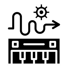 Synth Stream Vector Design Icon Style