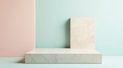Stylish geometric platform showcasing minimalistic architectural elegance
