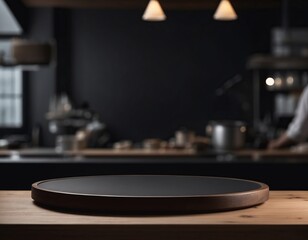 product presentation podium in the interior of a restaurant