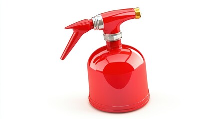 Red Plastic Spray Bottle with a Gold Nozzle