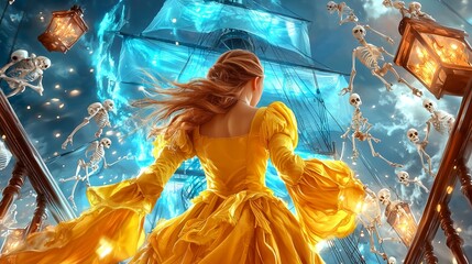 woman in a dress ,generated ai