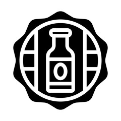 Beer Label Vector Design Icon Style