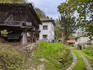 Rozapanera village is at Espinareu valley, Piloña, Spain