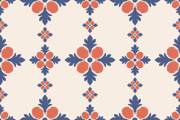 Ikat geometric folklore ornament. Oriental vector damask pattern. Ancient art of Arabesque. Tribal ethnic texture. Spanish motif on the carpet. Aztec style. Indian rug. Gypsy, Mexican embroidery.