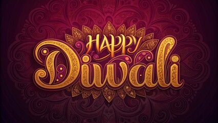Maroon Diwali greeting card