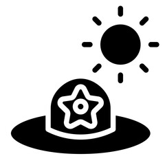 Sun hat Vector Design Icon Style