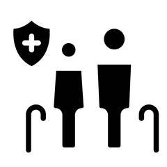 Elderly Care Vector Design Icon Style