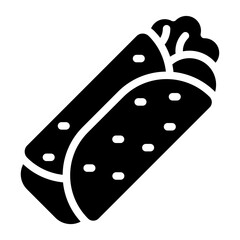 Breakfast Burrito Vector Design Icon Style