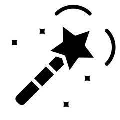 Star Wand Vector Design Icon Style