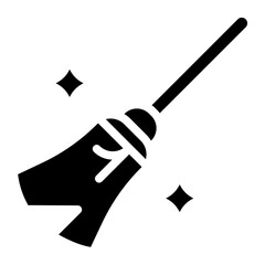 Witch's Broom Vector Design Icon Style