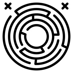 Mystic Labyrinth Vector Design Icon Style