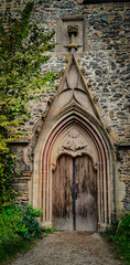 Fototapeta premium mysterious entrance to the ruined Temple of the Wind Rose in the Czech Republic