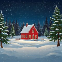 Fototapeta premium marry Christmas festive winter scene