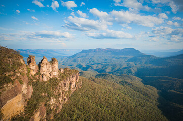 Fototapeta premium The photo was taken at Echo Point Lookout in Blue Mountain, Australia