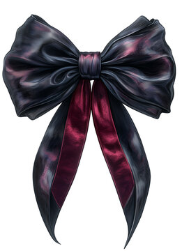 Edle Dunkelrot schwarze Dekoschleife mit seidigem glanz