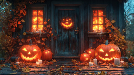 Pumpkin background close up