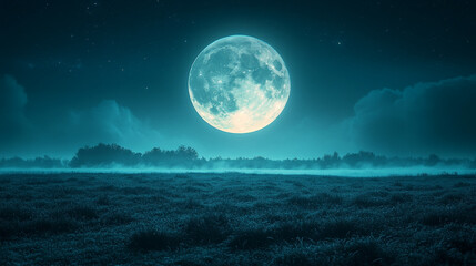 Beautiful moon close up