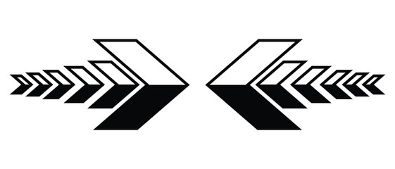 Arrow icon. Set of beautiful arrows. Vector set of various black arrows. Different cursor arrow icon. Go fast Vector illustration.