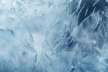Processed collage of blue cold cracked ice surface texture. Background for banner, backdrop