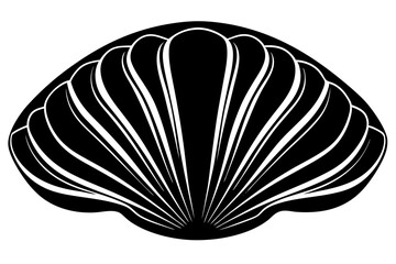 Seashell  silhouette illustration isolated on white background