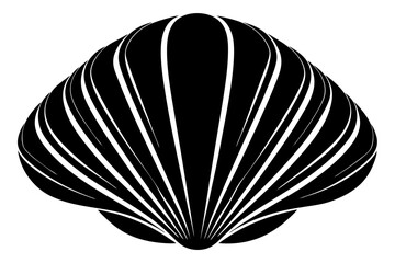 Seashell  silhouette illustration isolated on white background