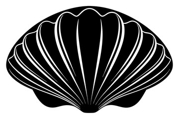 Seashell  silhouette illustration isolated on white background