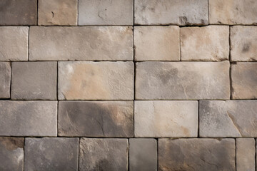 Processed collage of ancient yellow block wall texture. Background for banner, backdrop or texture