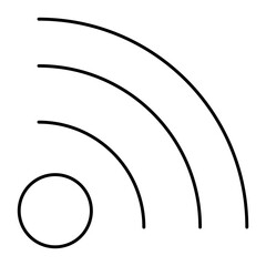 Wifi Line Icon. Contact Icon Editable Stroke Vector Illustration
