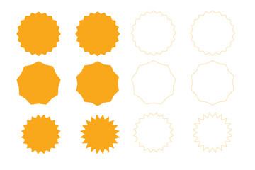 Sunburst Abstract Shapes and Geometric Design for Creative Backgrounds and Graphics