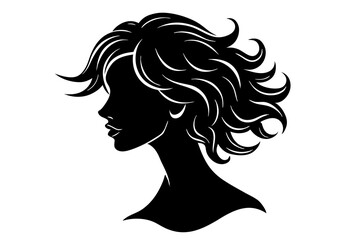 beauty hair silhouette