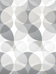 Abstract Geometric Pattern with Overlapping Gray Circles