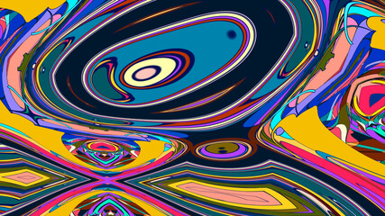 Colorful psychedelic abstract fluid background for music festival 