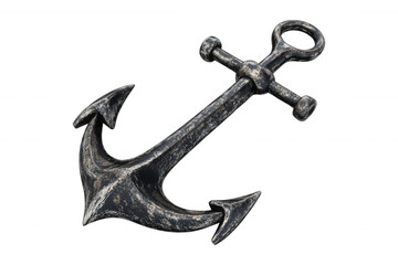 A weathered, detailed anchor, transparent background