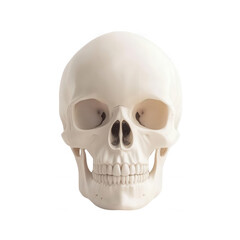 Obraz premium A white human skull, transparent background